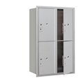 Salsbury Industries Salsbury 3712D-4PAFU 4C Horizontal Mailbox 12 Door High Unit - 44.50 Inches - Double Column - Stand-Alone Parcel Locker - 4 Pl6S - Aluminum - Front Loading - Usps Access 3712D-4PAFU